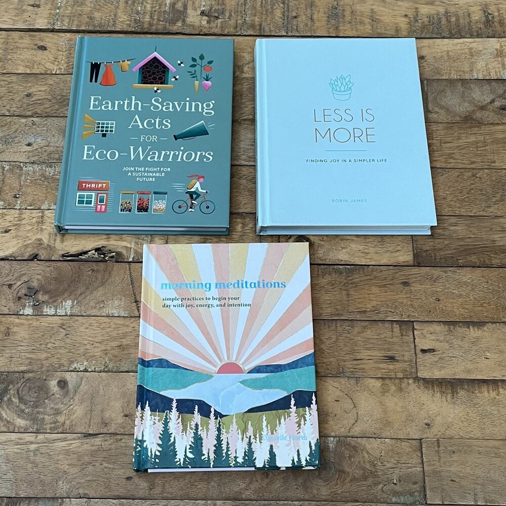 Set of 3 Motivational Self Improvement Books Clean Living Simple Life